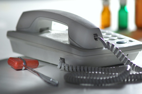 Telephone in doctor's office